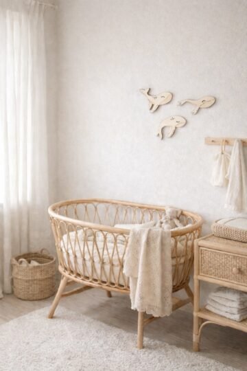 Décor mural chambre bébé baleines VALSE MARINE