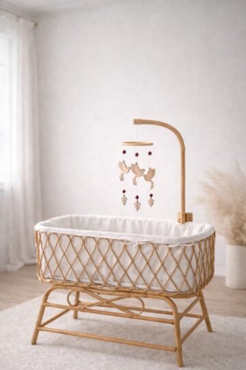 Alternative view of Mobile bébé oiseaux en bois MIGRATION