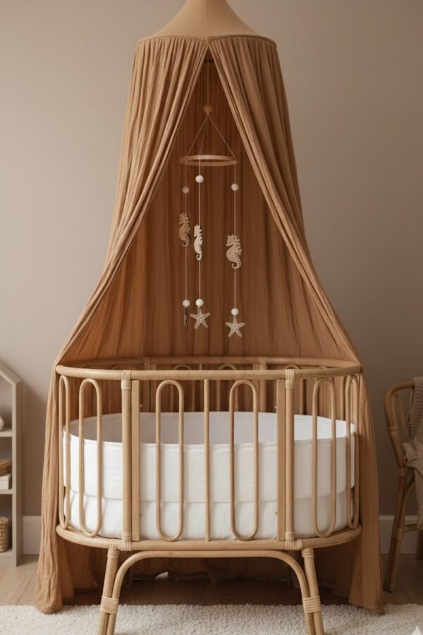 Mobile pour lit bebe hippocampes en bois GRÂCE MARINE