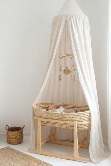 Mobile pour bebe paon en bois PLUME DE PAON