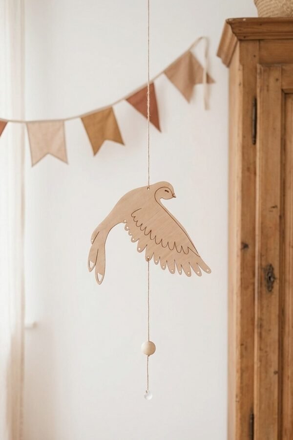 Décoration chambre bebe bois oiseau EN PLEIN VOL