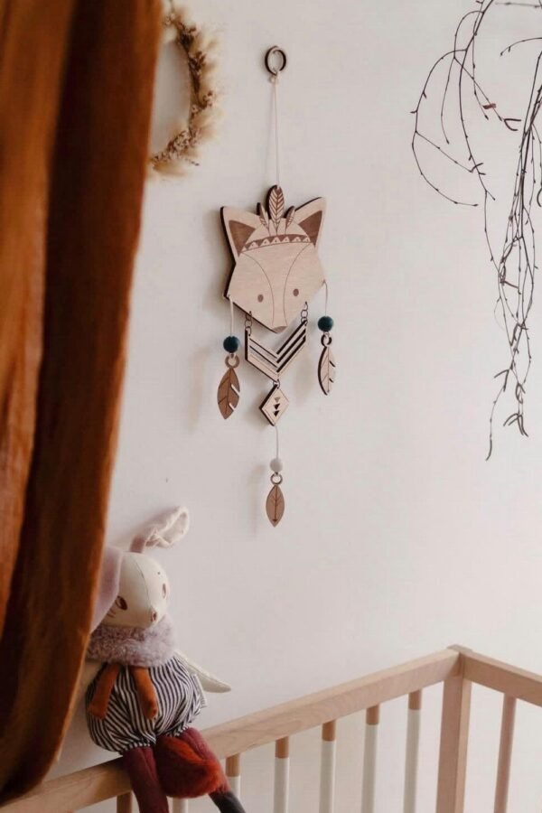 Décoration chambre bebe bois renard MON RENARD TOTEM