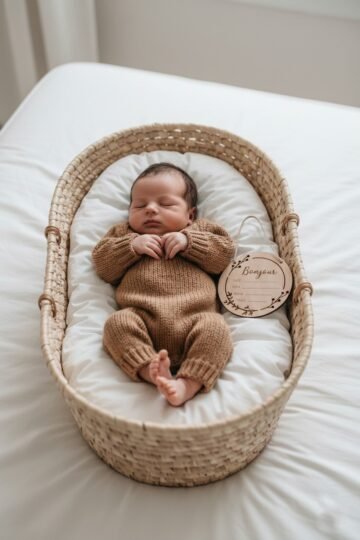 Médaillon de naissance en bois - BIENVENUE AU MONDE