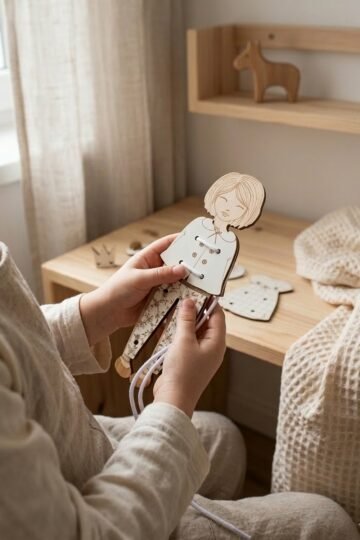 Poupée à lacer et habiller JOLIE DEMOISELLE