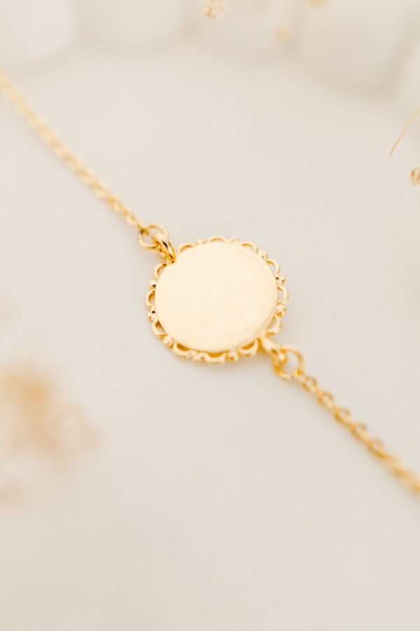 Bracelet personnalisé chaine or FLORAL
