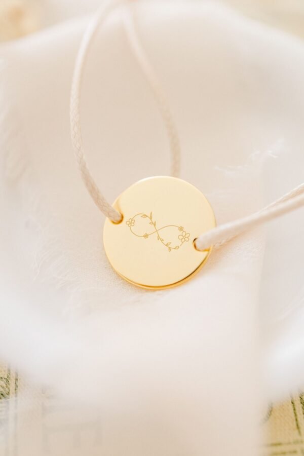 Bracelet de naissance personnalisé cordon ONDE D'AMOUR
