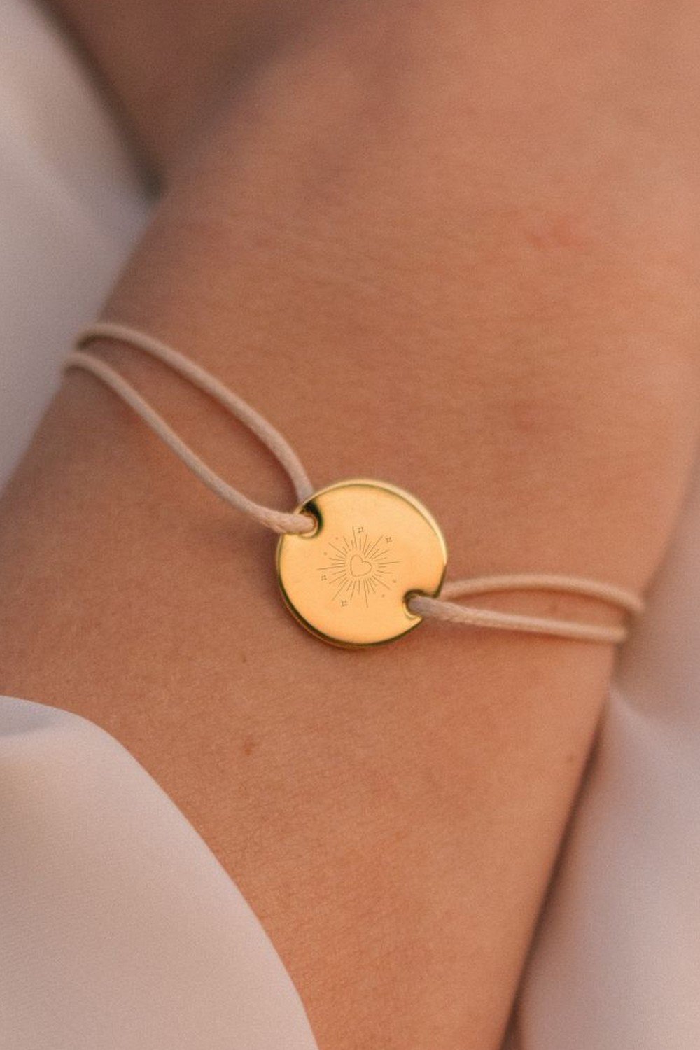 Bracelet de naissance personnalisé cordon ONDE D'AMOUR – Image 2