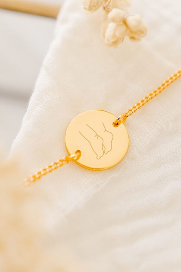 Bracelet de naissance personnalisable ONDE D'AMOUR