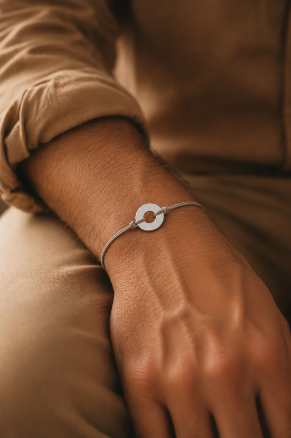 Bracelet papa cible argent à personnaliser