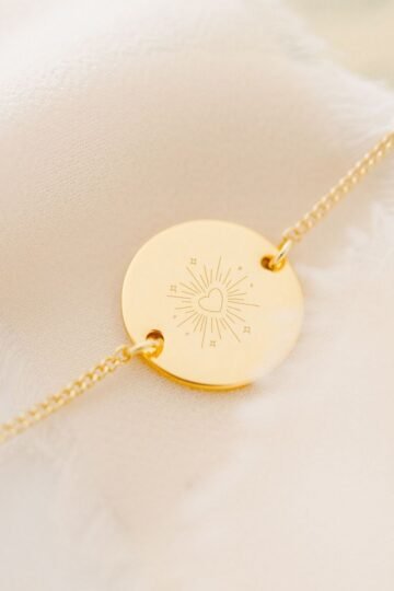 Bracelet de naissance personnalisable ONDE D'AMOUR