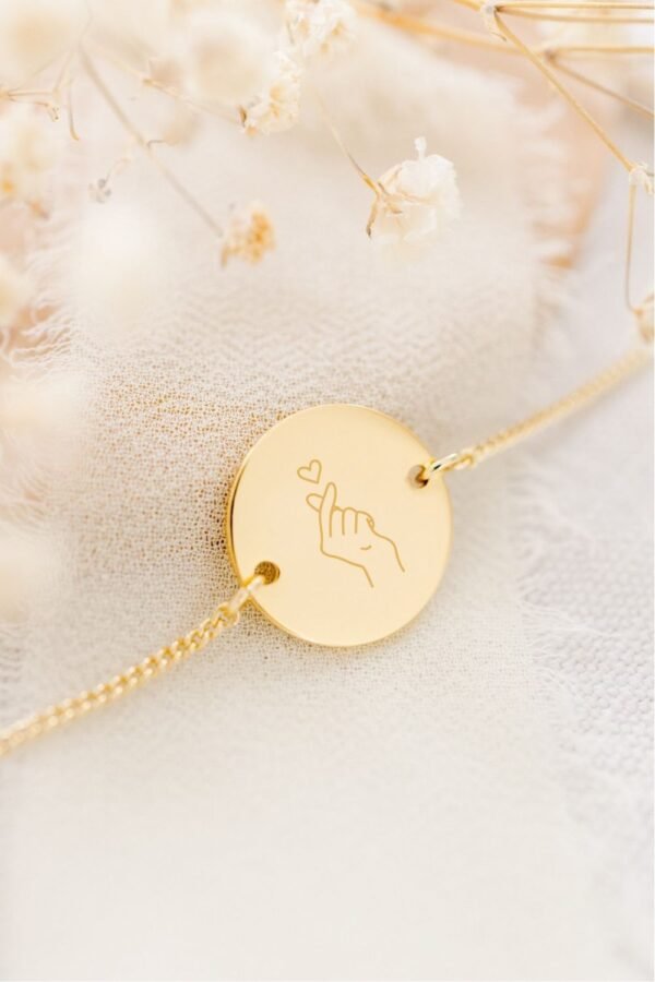 Alternative view of Bracelet gravé personnalisable DE TOUT COEUR