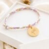 Bracelet personnalisé liberty médaille ronde TALISMANS