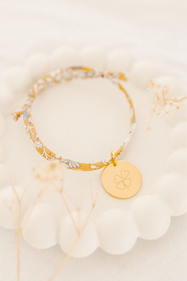 Bracelet personnalisé liberty médaille ronde TALISMANS