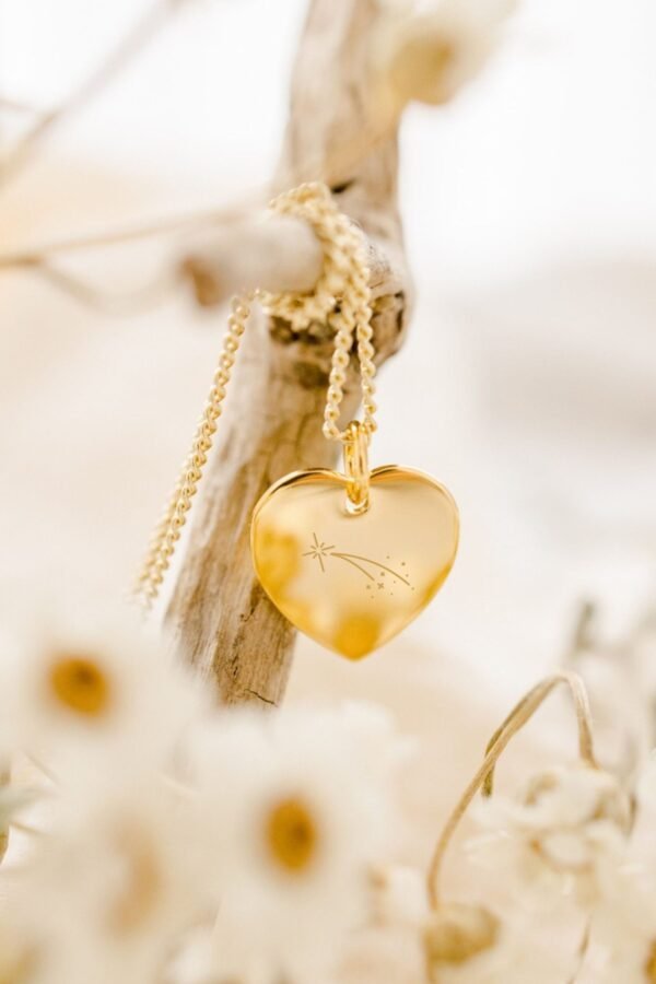 Collier personnalisé médaille coeur or BENEDICTIONS