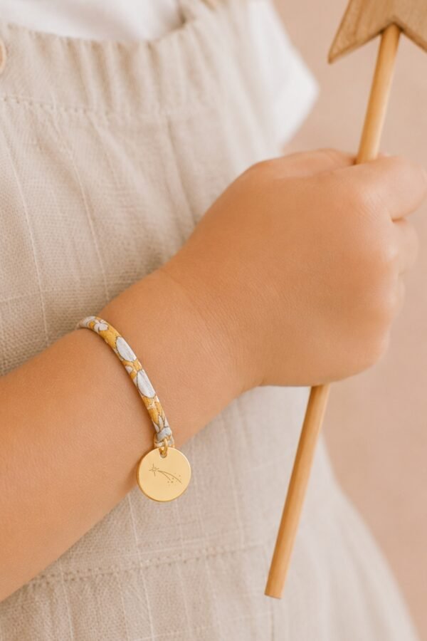 Alternative view of Bracelet de baptême liberty personnalisé BENEDICTIONS