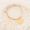 Bracelet personnalisé cordon liberty médaille ronde EPURE – Image 2