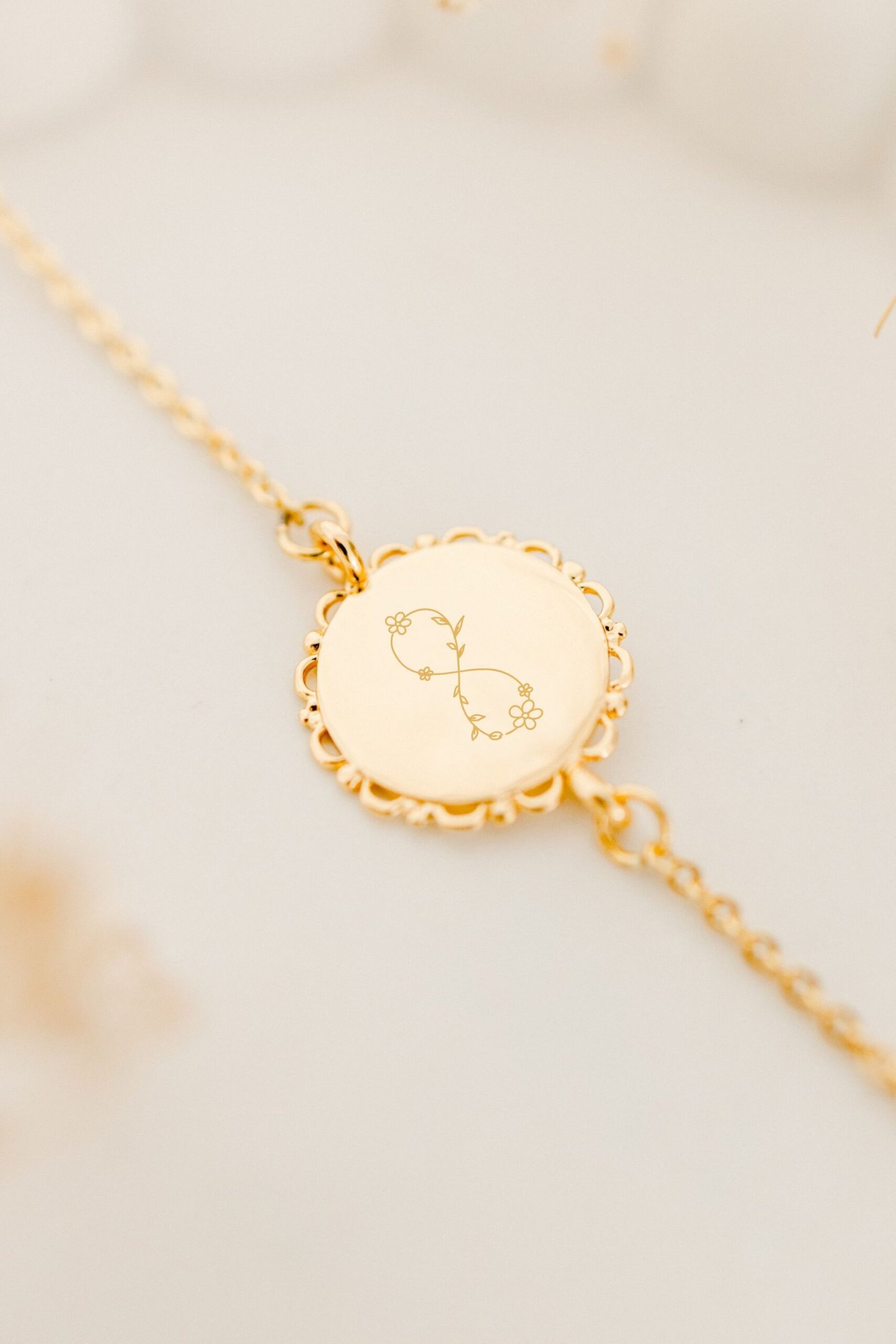 Bracelet de naissance dentelle personnalisable ONDE D'AMOUR