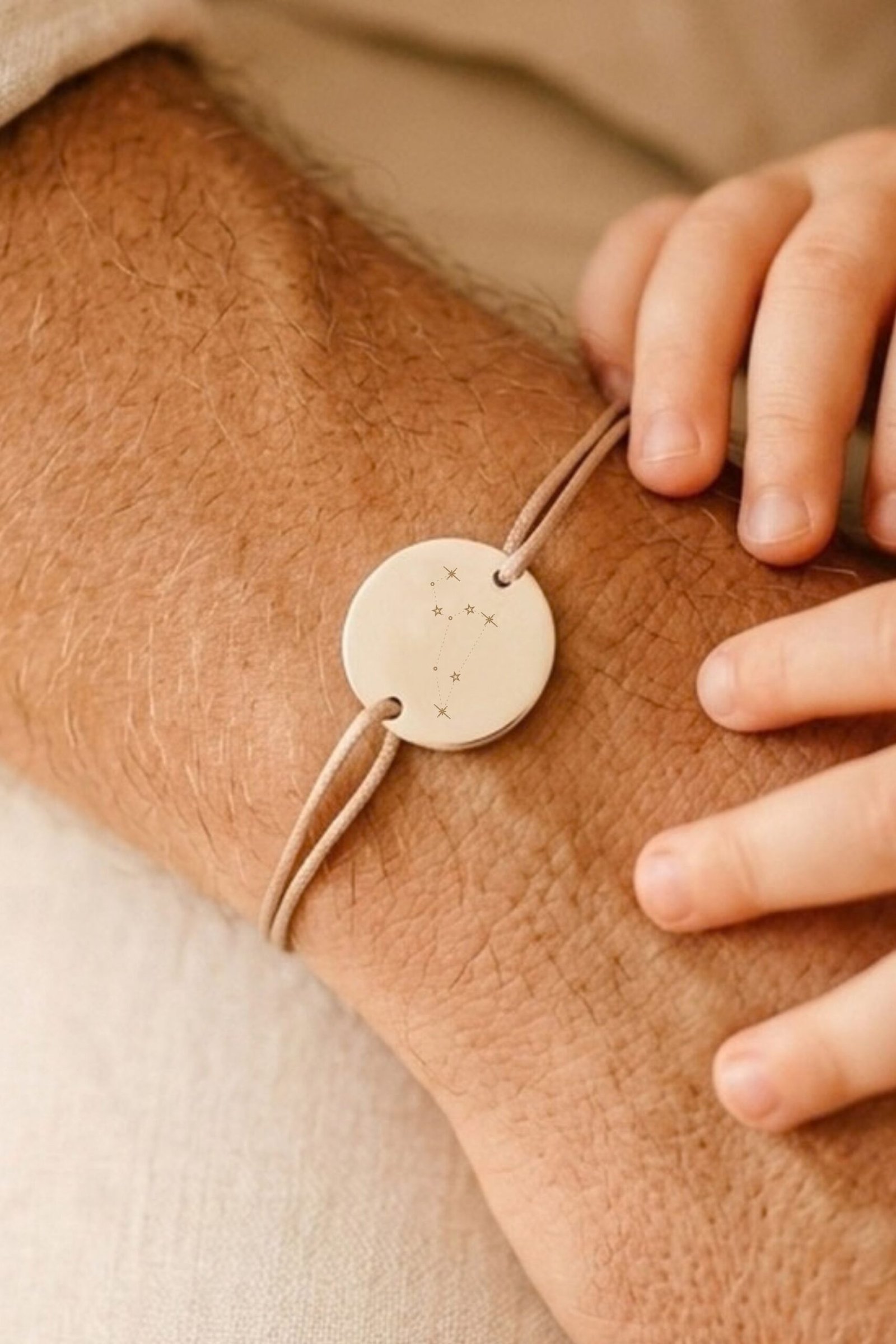 Bracelet personnalisé papa disque argent CONSTELLATION