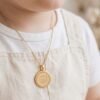 Collier personnalisé médaille laurier or ANIMAUX – Image 3