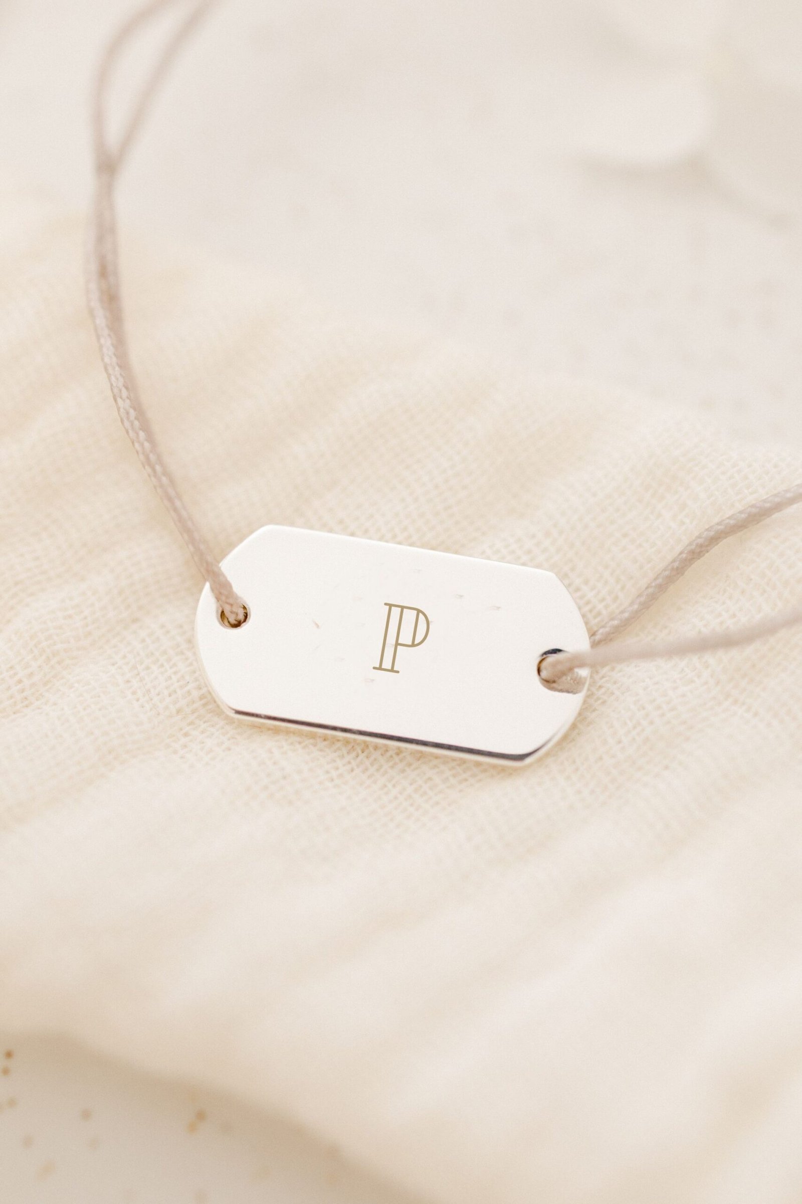 Bracelet personnalisé papa rectangulaire initiale LA LETTRE